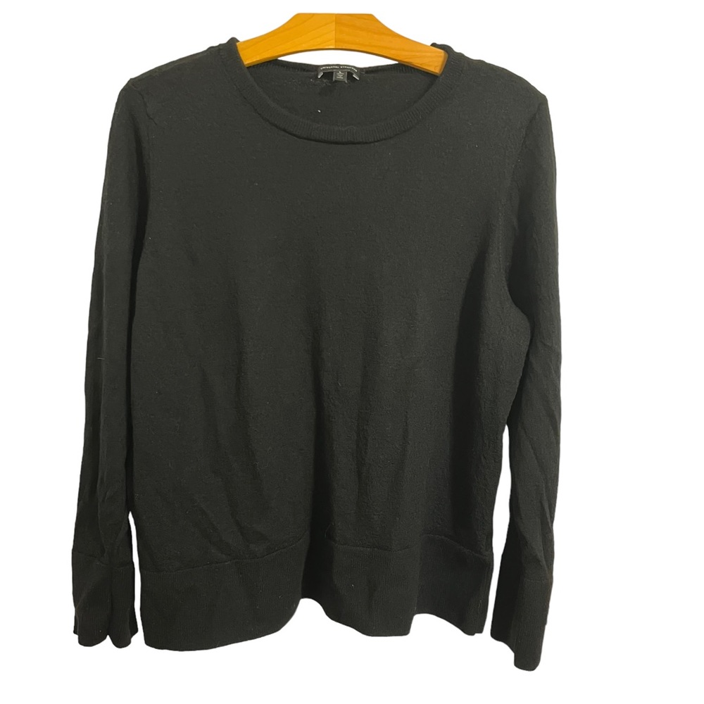 Universal Standard Crewneck Lightweight Black Sweater Long Sleeve Top Size Large